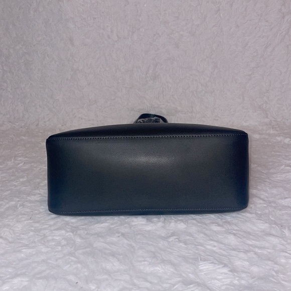 New Longchamp Cavalcade Lambskin Leather Shoulder Tote Bag Purse Black - Picture 10 of 16